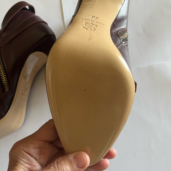 Burgandy leather booties nwot - Picture 5 of 13